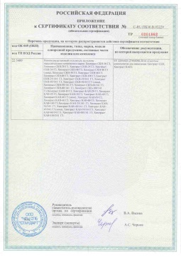 2017.05.31 Луховицы - Химтраст. Приложение к сертификату пенополиуретановые утеплители на основе напыляемого компонента. ТУ 2254-021